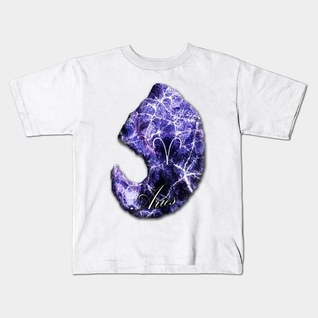 Zodiac Stone - Aries Kids T-Shirt by MrDevil